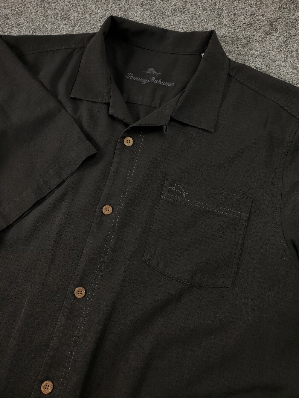 Tommy Bahama Island Zone Silk Camp Shirt XL Short Sleeve Button Up Loop Collar